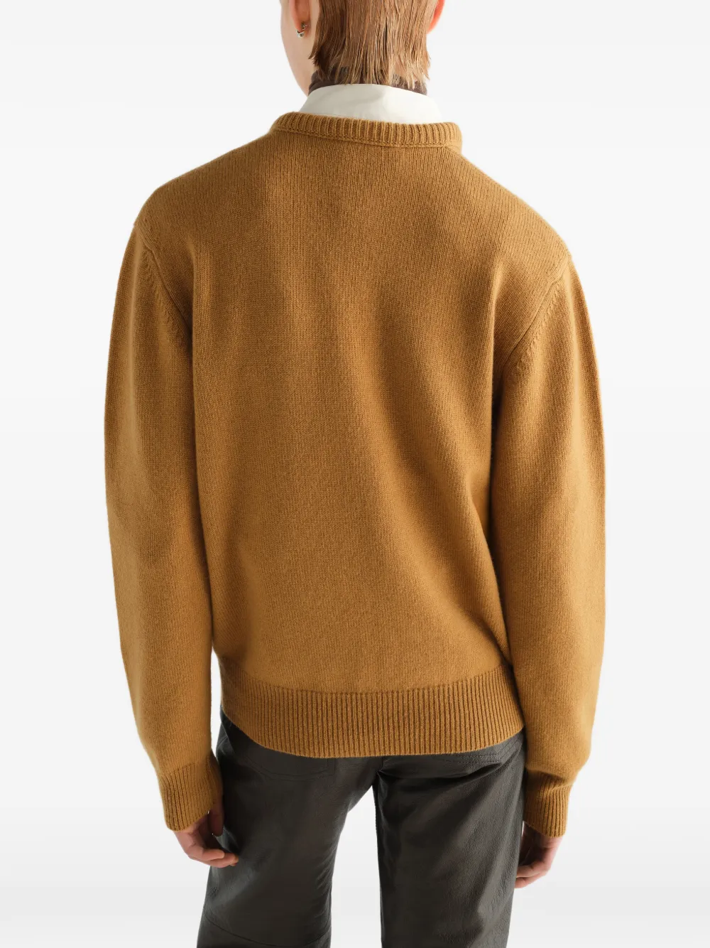 LEMAIRE Trui van kasjmier met V-hals Beige