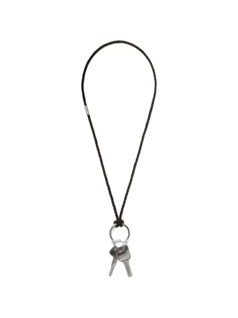 LEMAIRE keyring necklace with braided recycled leather cord