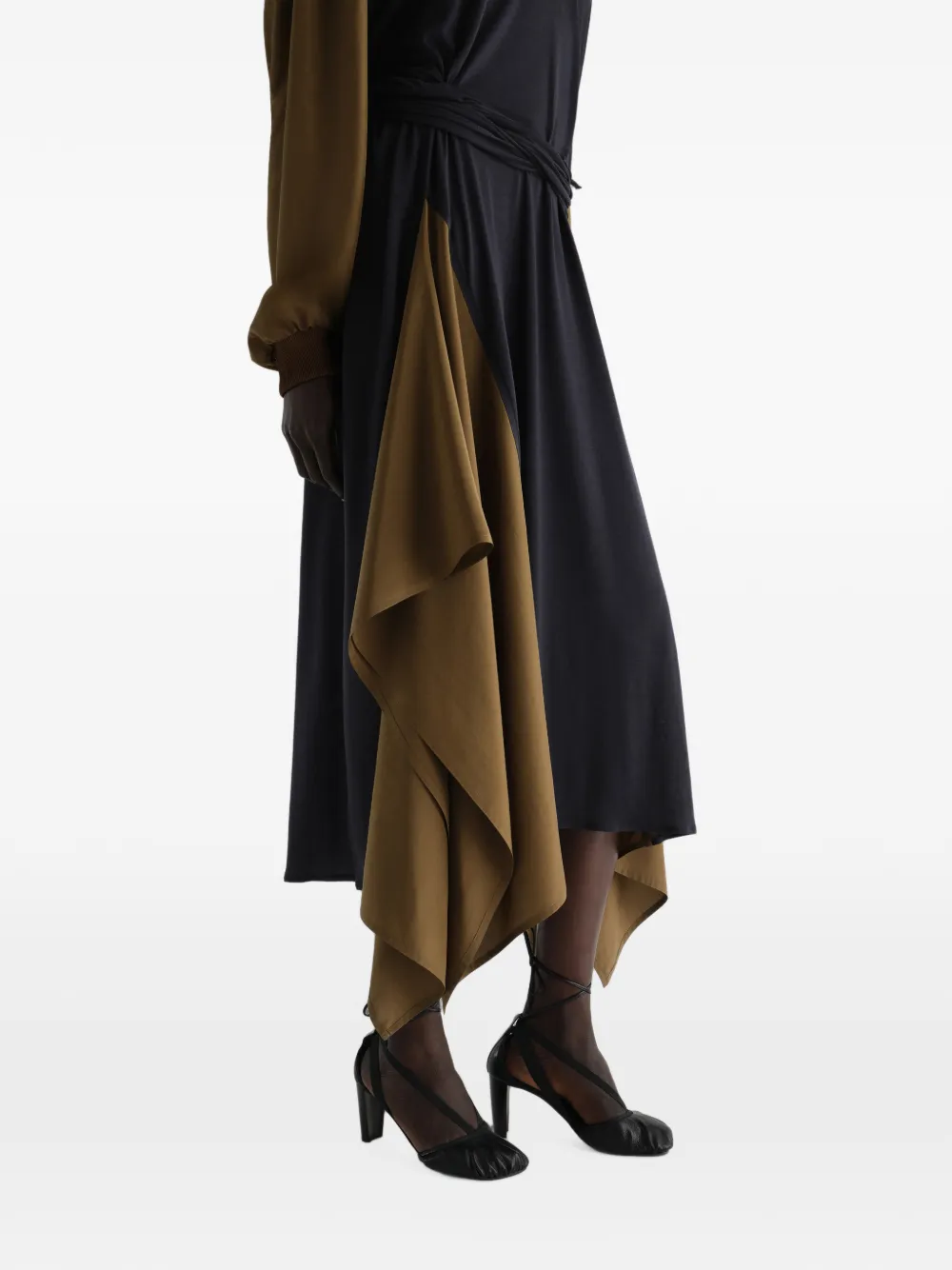 LEMAIRE 80mm pedille heeled ballerinas in goat leather Zwart