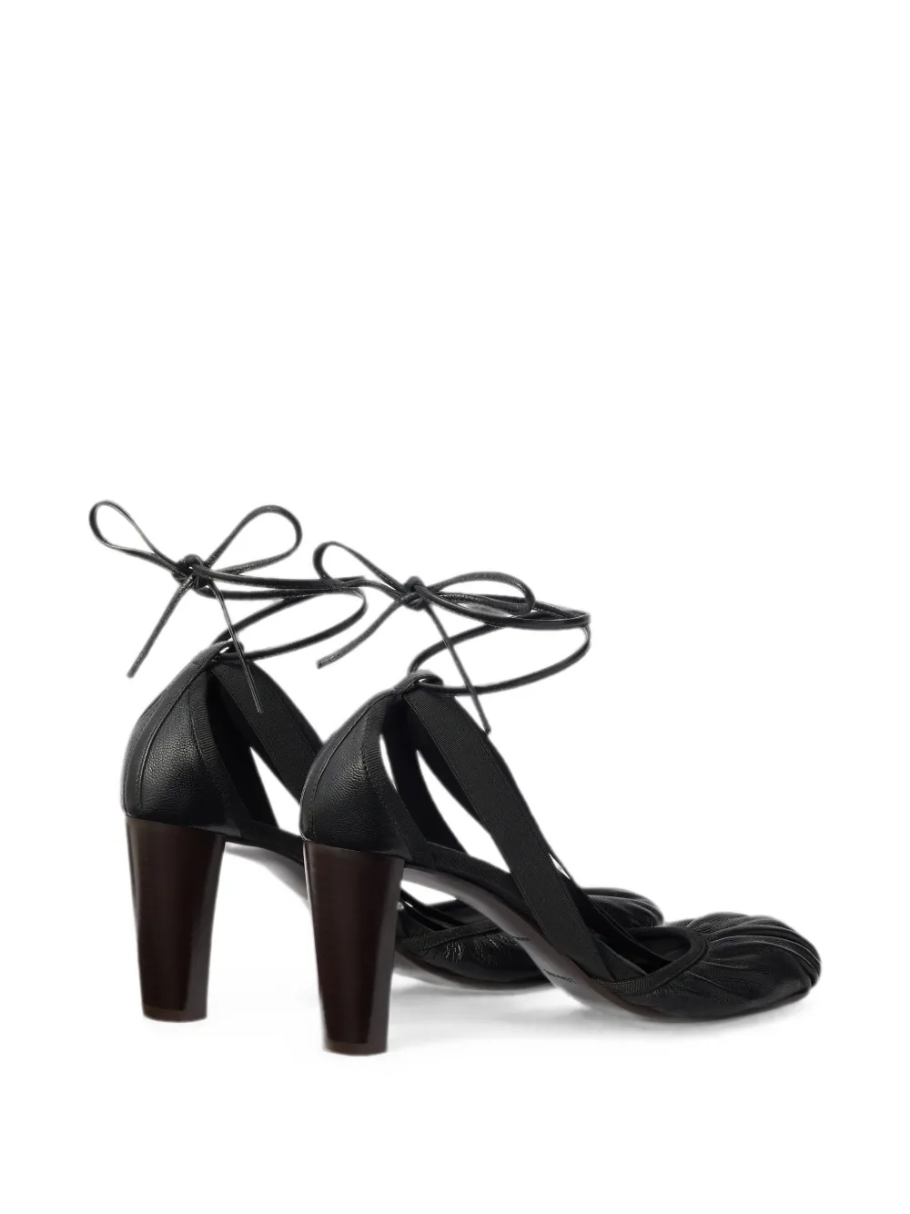 LEMAIRE 80mm pedille heeled ballerinas in goat leather Zwart