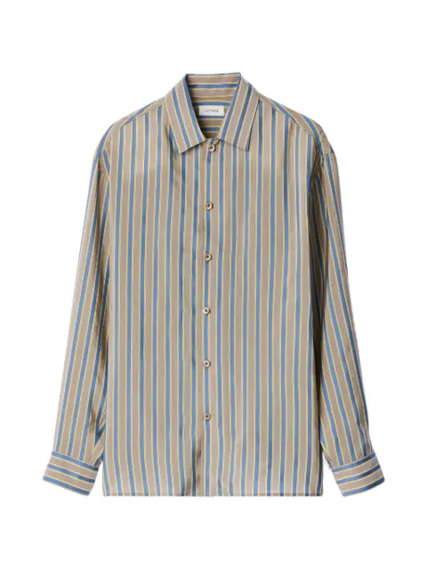 LEMAIRE convertible-collar shirt in shiny striped cupro