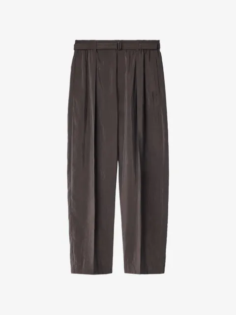 LEMAIRE belted relaxed pants in dry silk