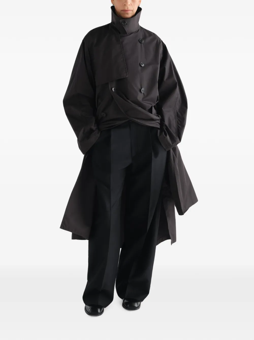 LEMAIRE Waterafstotende katoenen gabardine trenchcoat Grijs