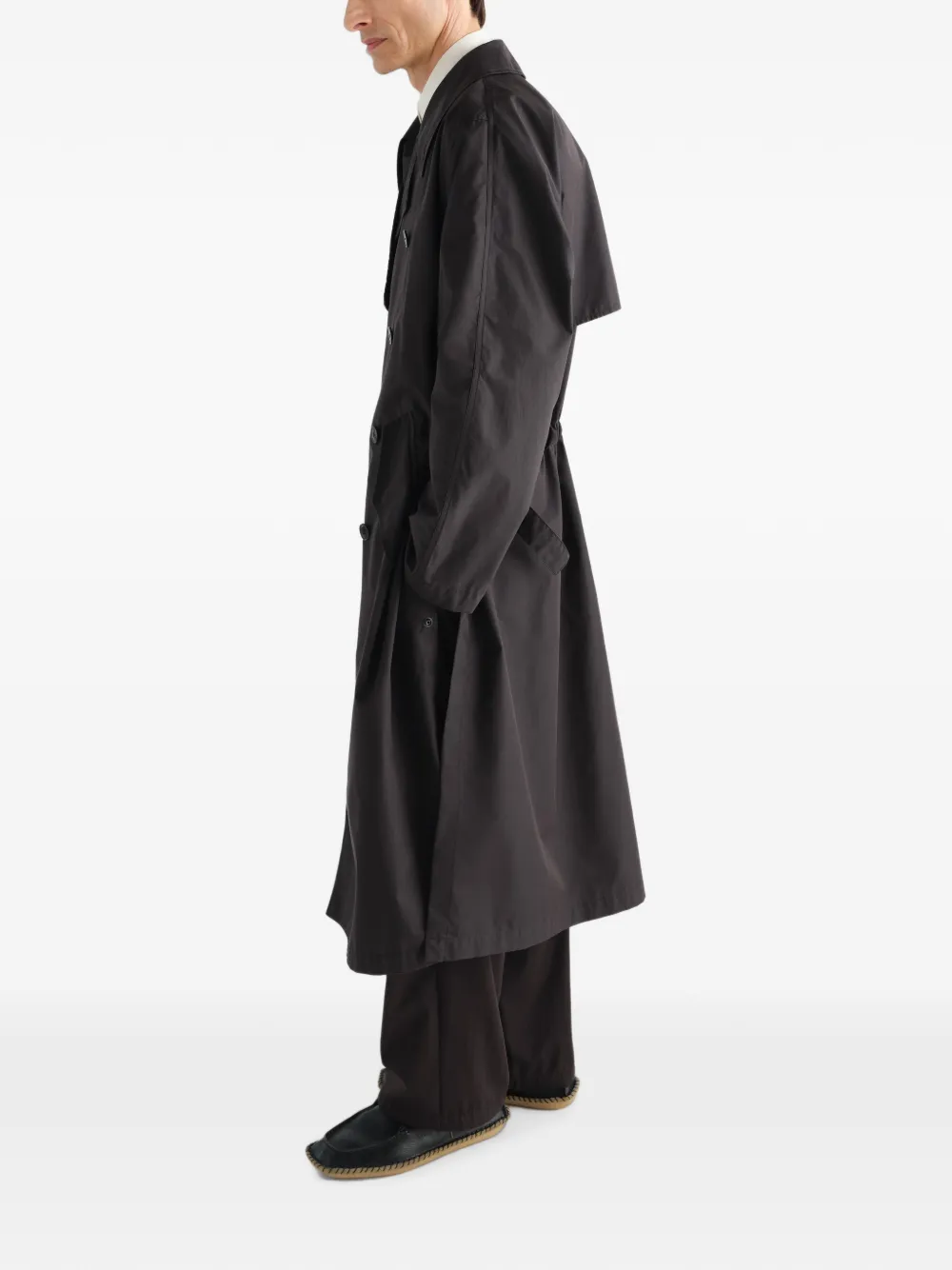 LEMAIRE Waterafstotende katoenen gabardine trenchcoat Grijs
