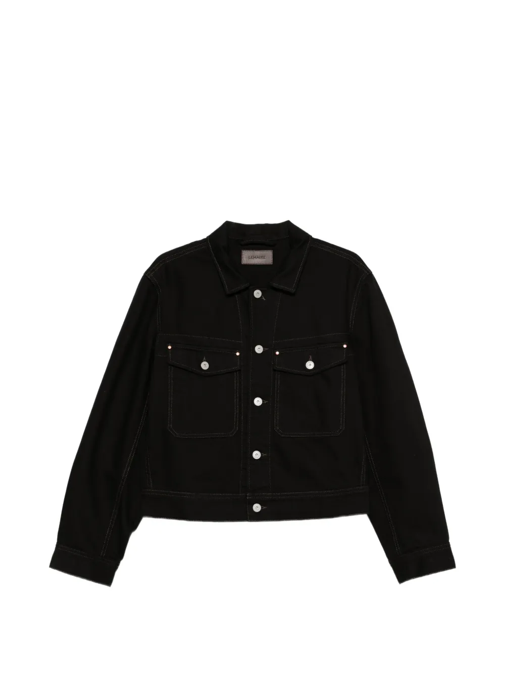 LEMAIRE heavy denim trucker jacket - Nero
