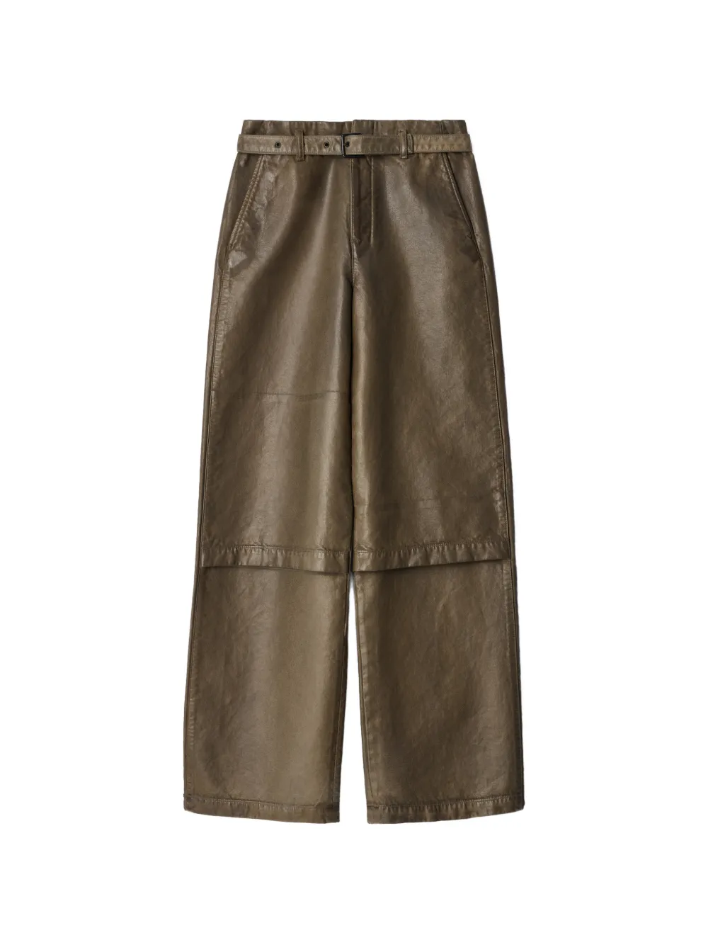 LEMAIRE pantalon de jogging à effet enduit - Vert