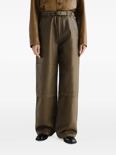 LEMAIRE work trousers in coated broken twill