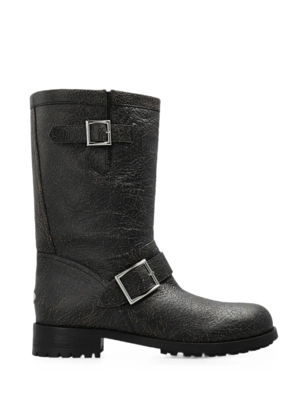 Jimmy Choo Biker Mid leather boots Zwart