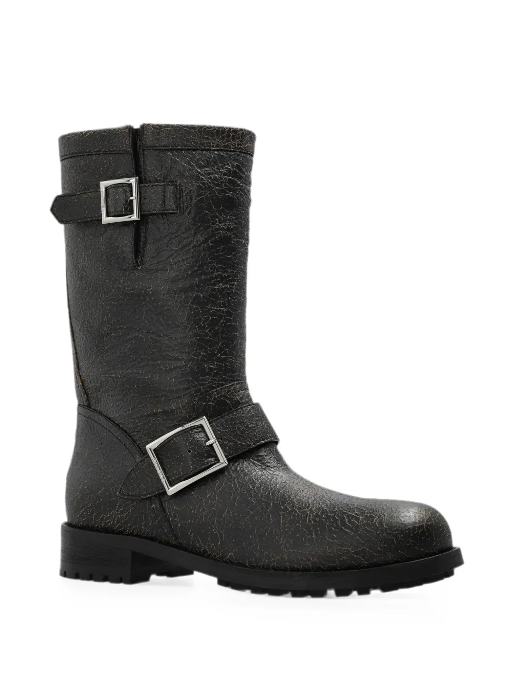 Jimmy Choo Biker Mid leather boots Zwart