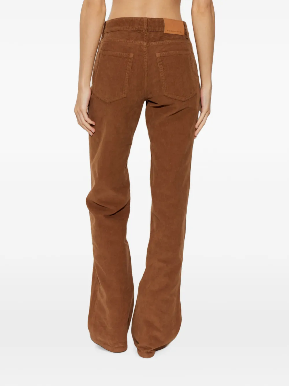 Stella McCartney Straight jeans met ribfluwelen effect Bruin
