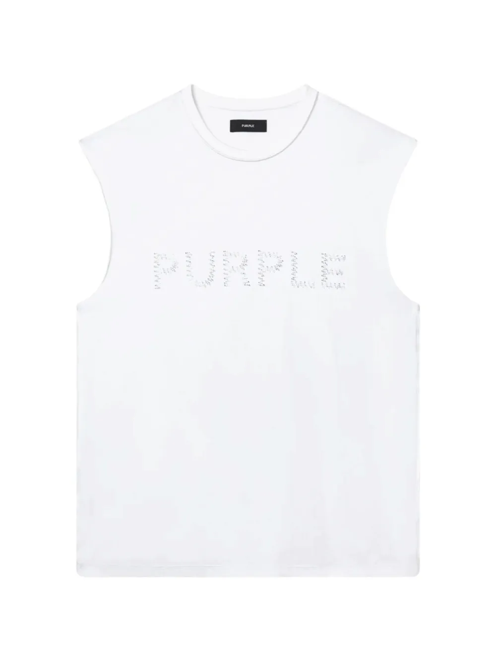 Purple Brand bead-embellished vest - Bianco