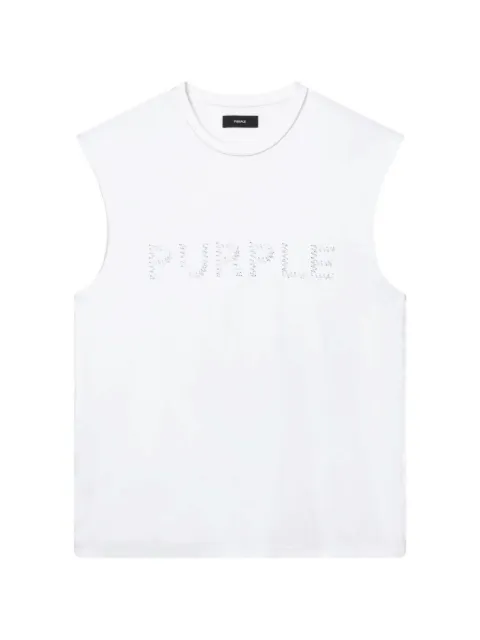 Purple Brand bead-embellished vest