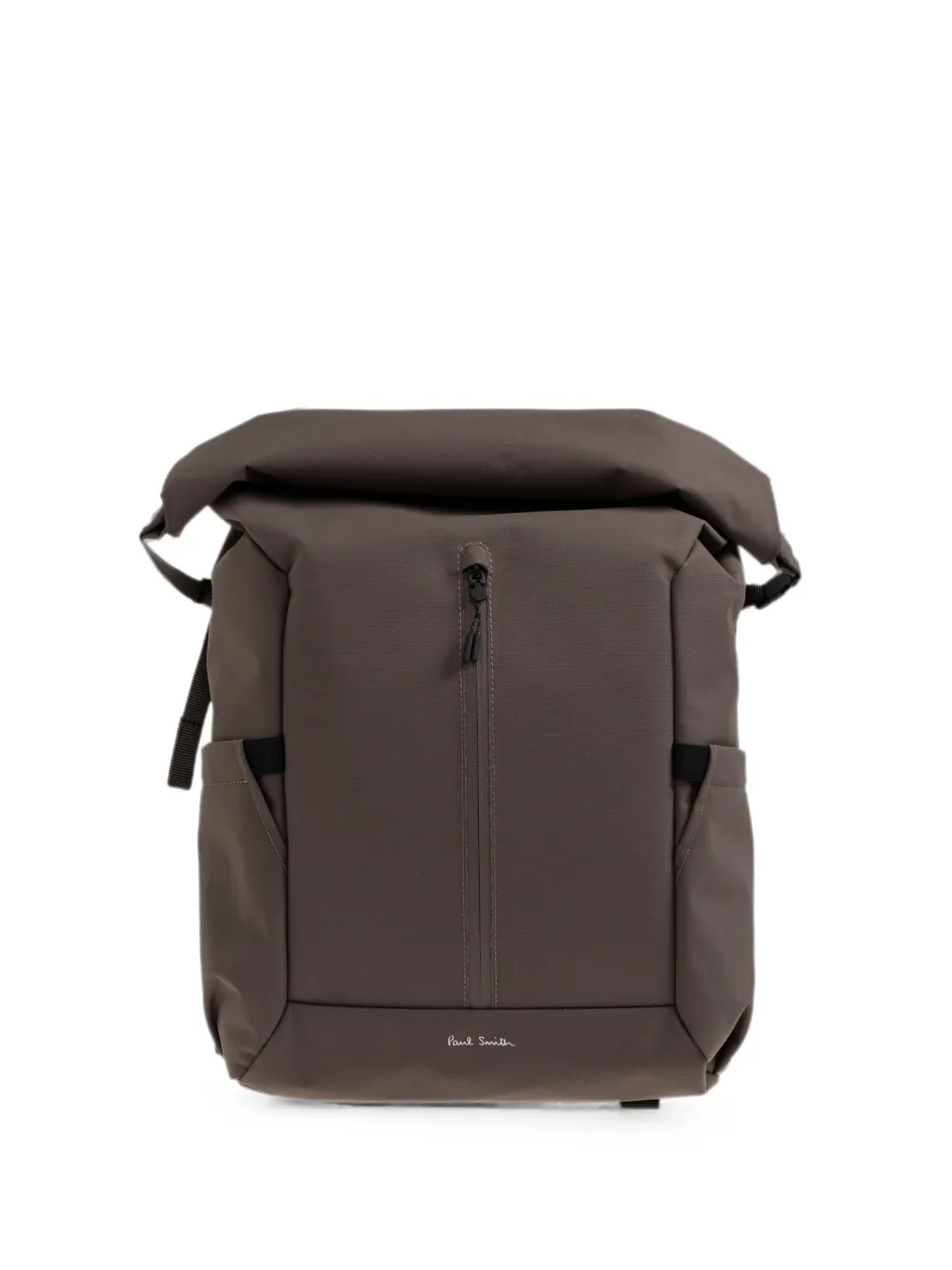 Paul Smith Roll-top Logo-print Backpack In Brown