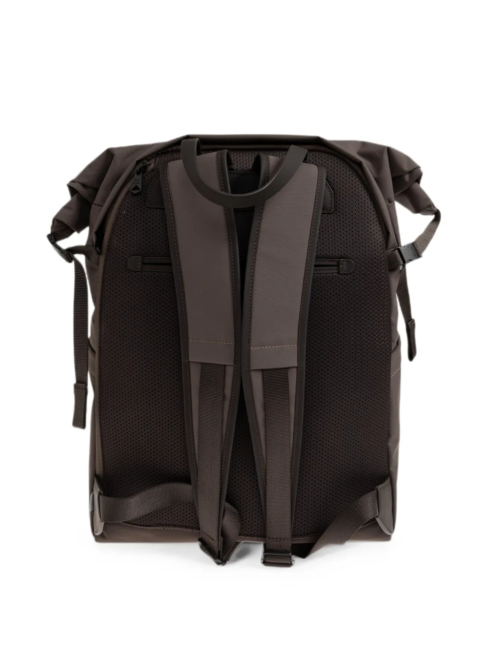 Paul Smith Roll-top Logo-print Backpack In Brown