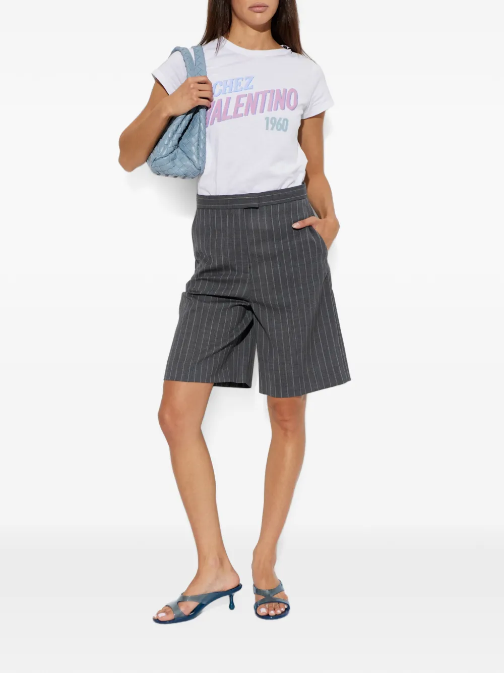 Valentino Garavani Shorts met krijtstreep Grijs