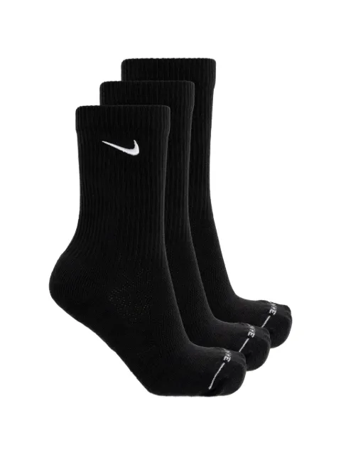 Nike logo-embroidered ribbed socks (set of three)