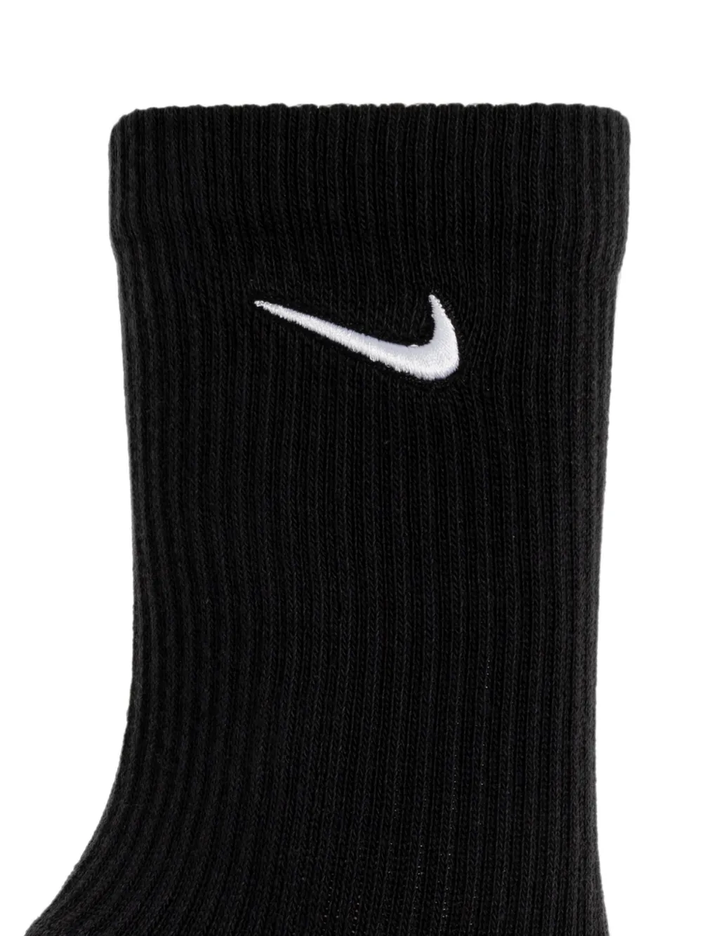Nike Drie paar geribbelde sokken met geborduurd logo Zwart