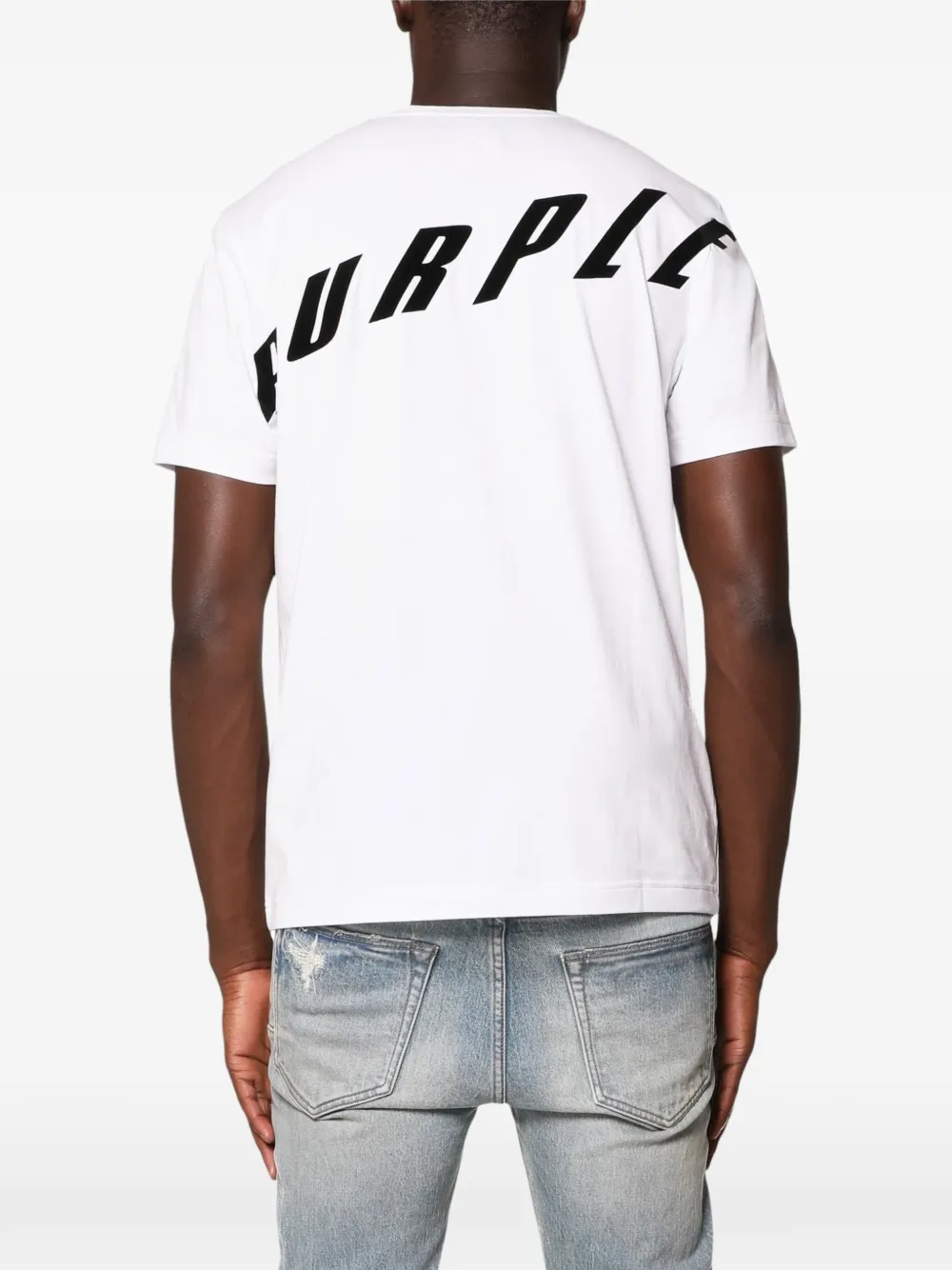Purple Brand T-shirt met logoprint Wit