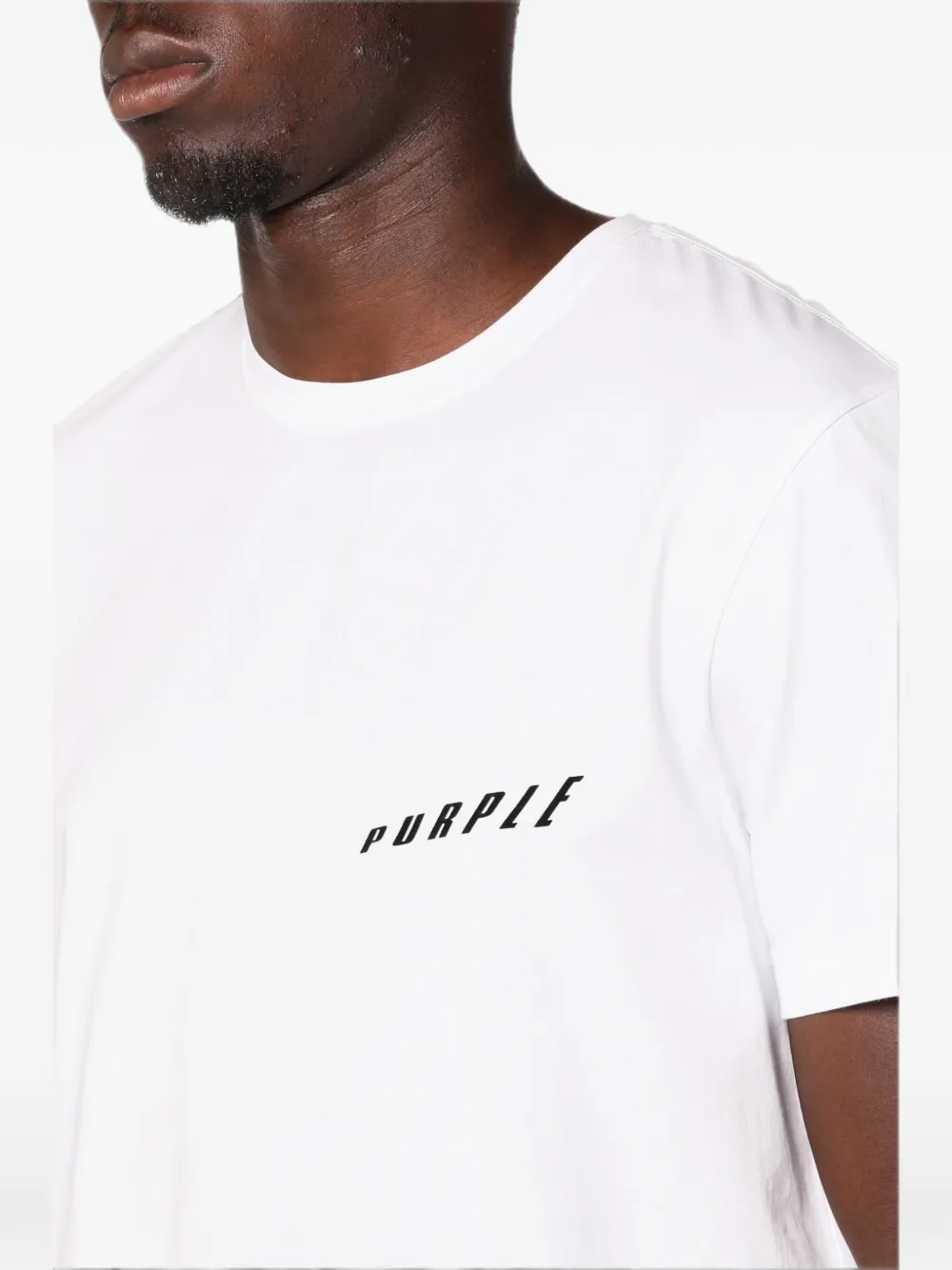 Purple Brand T-shirt met logoprint Wit