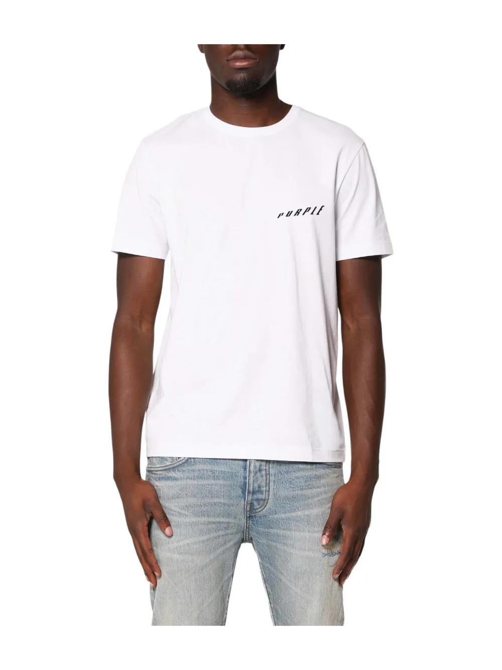 Purple Brand T-shirt met logoprint Wit