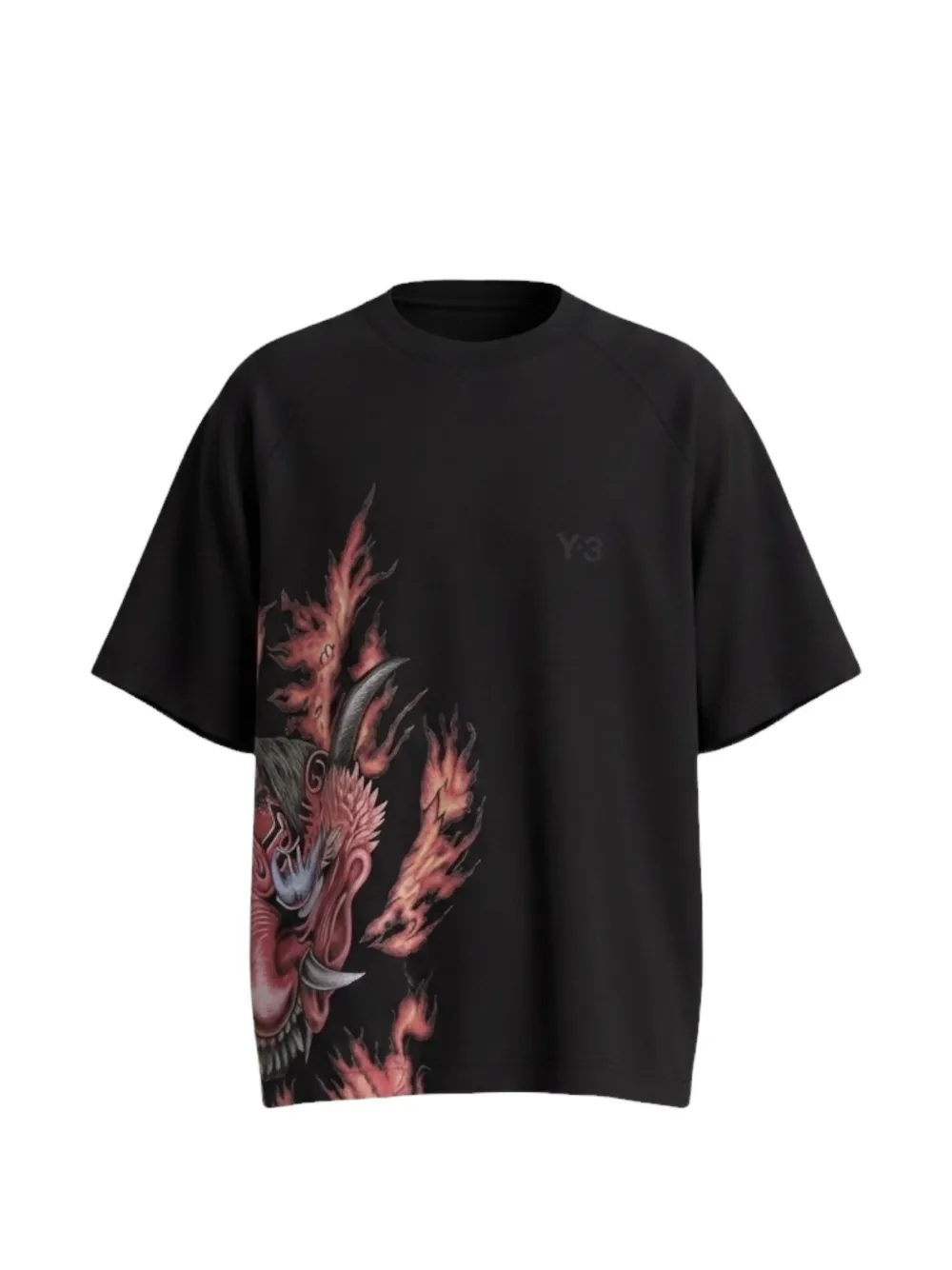 Y-3 그래픽 프린트 티셔츠 | 블랙 | Image 1