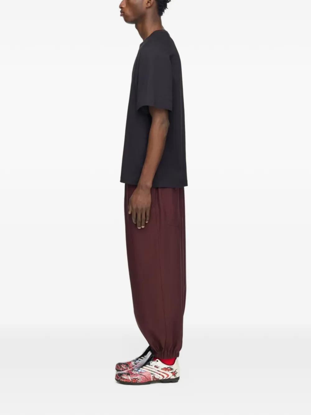 Y-3 T-shirt met grafische print Zwart