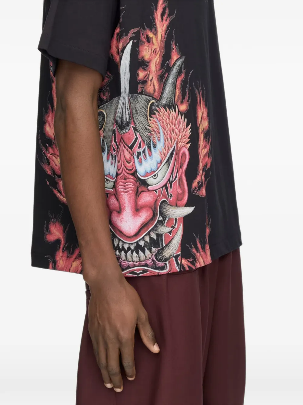 Y-3 T-shirt met grafische print Zwart