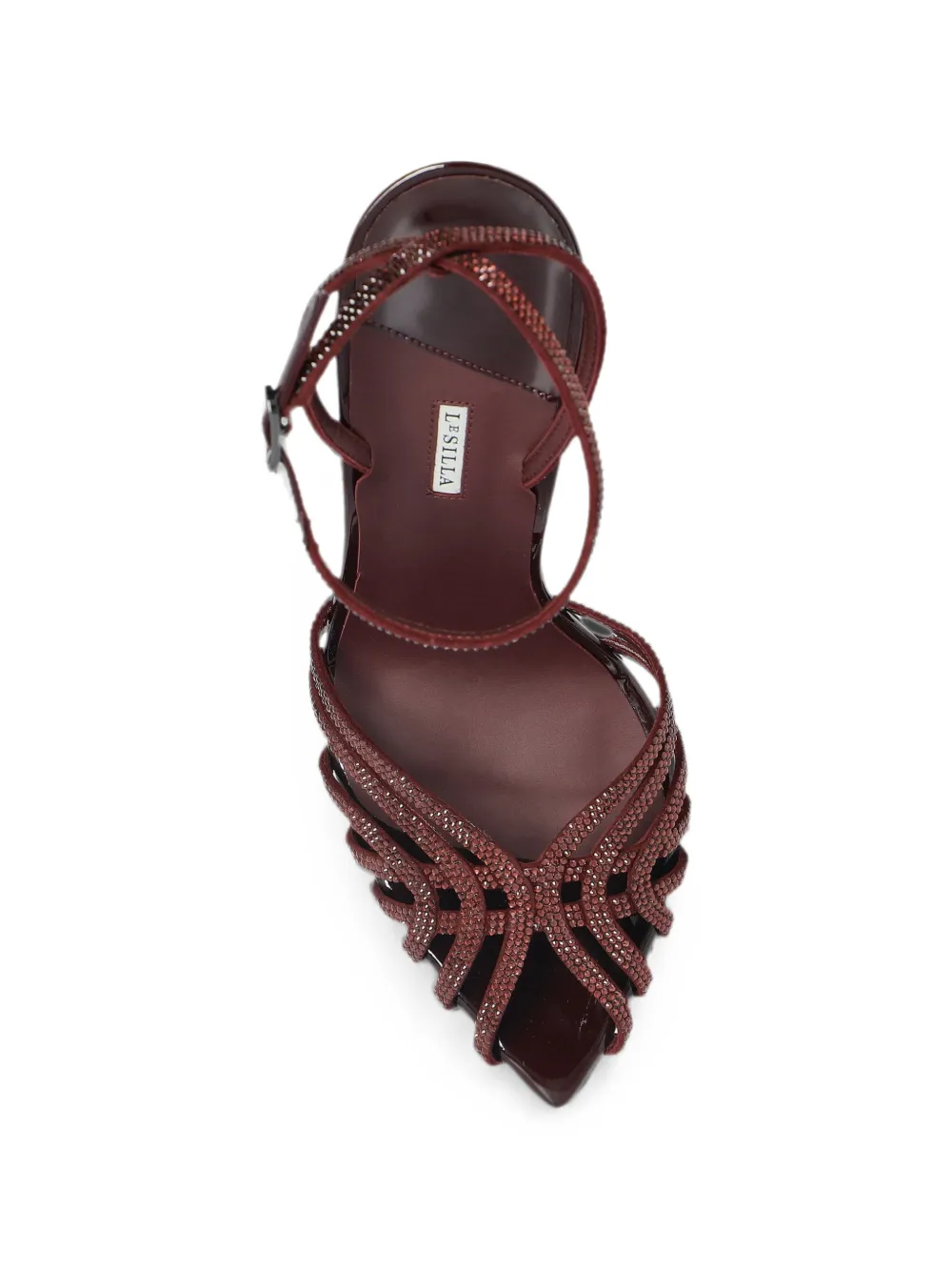 Le Silla Embrace crystal-embellished sandals Rood