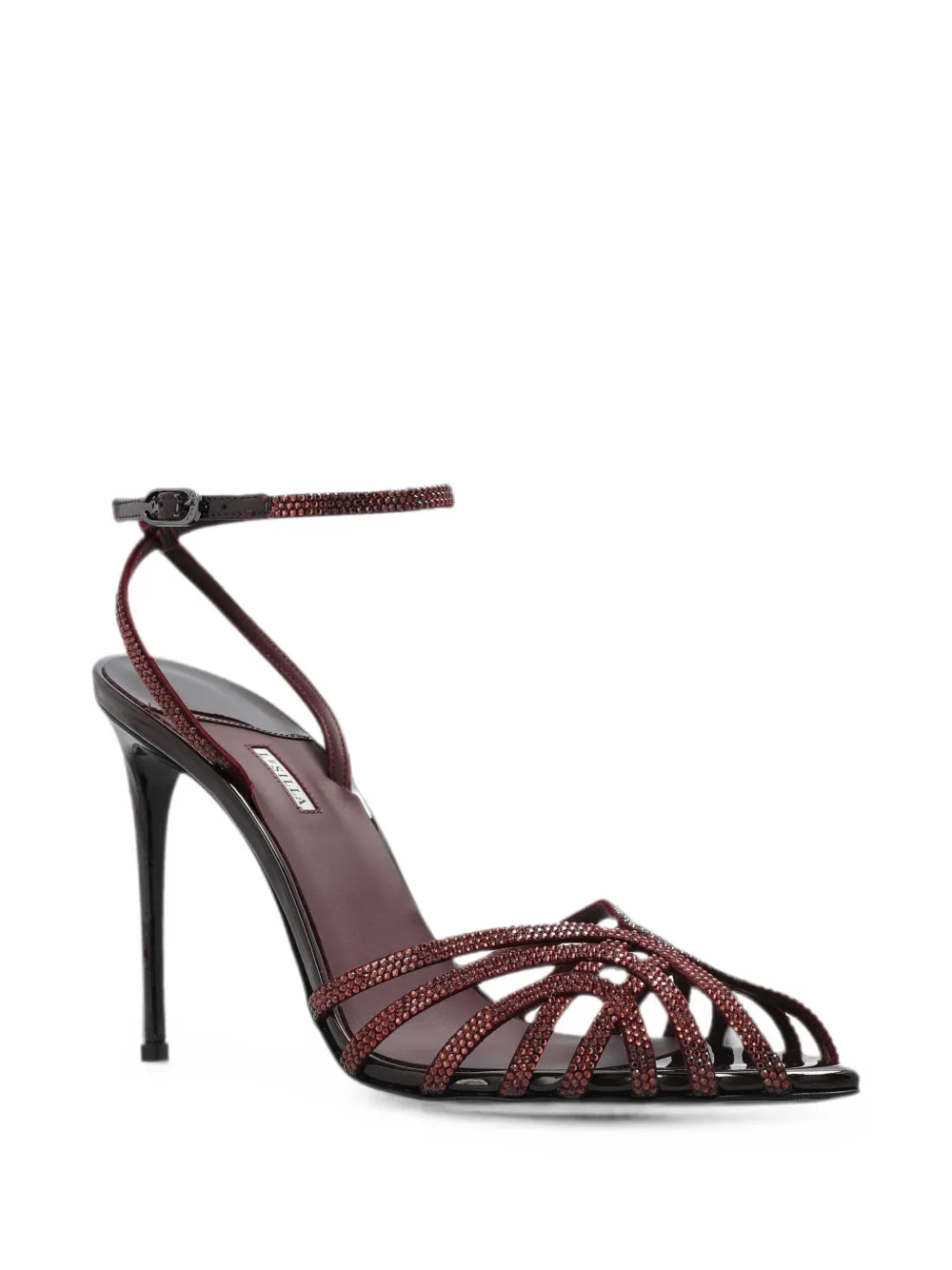 Le Silla Embrace crystal-embellished sandals Rood
