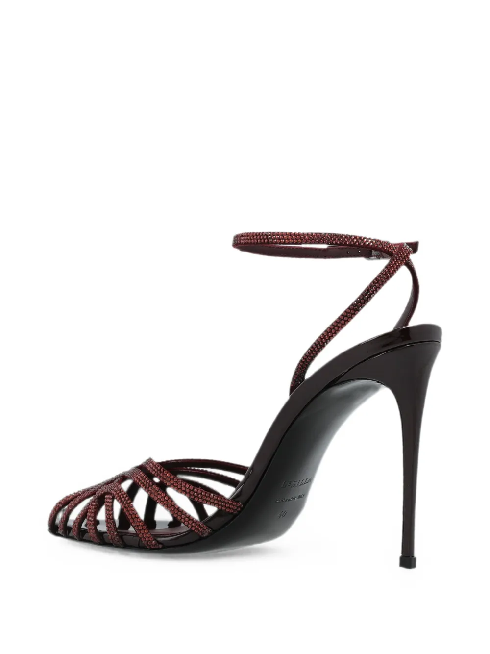 Le Silla Embrace crystal-embellished sandals Rood