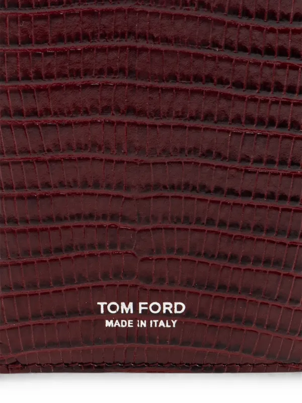 TOM FORD lizard-effect Leather Wallet | Red | FARFETCH