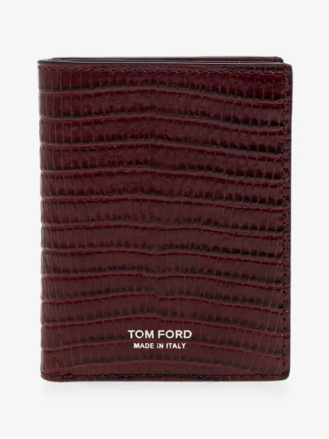 TOM FORD lizard-effect leather wallet