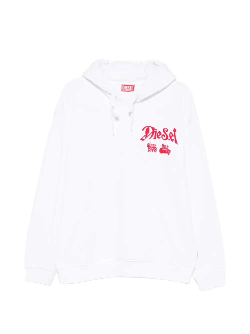 Diesel 로고 디테일 드로스트링 후디 | 화이트 | Image 1