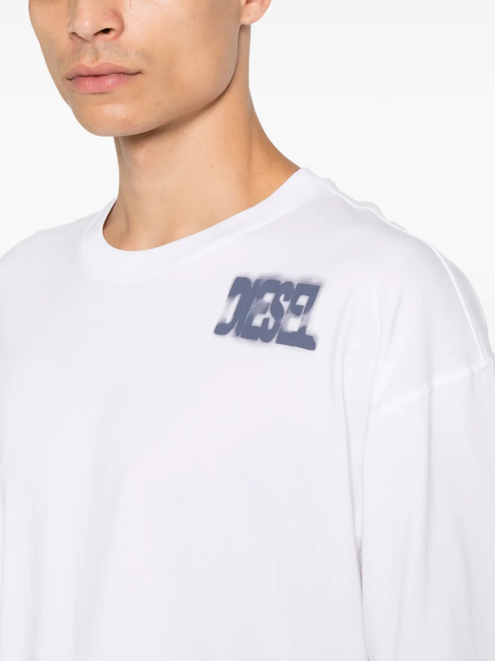 Diesel T-shirt met logodetail Wit