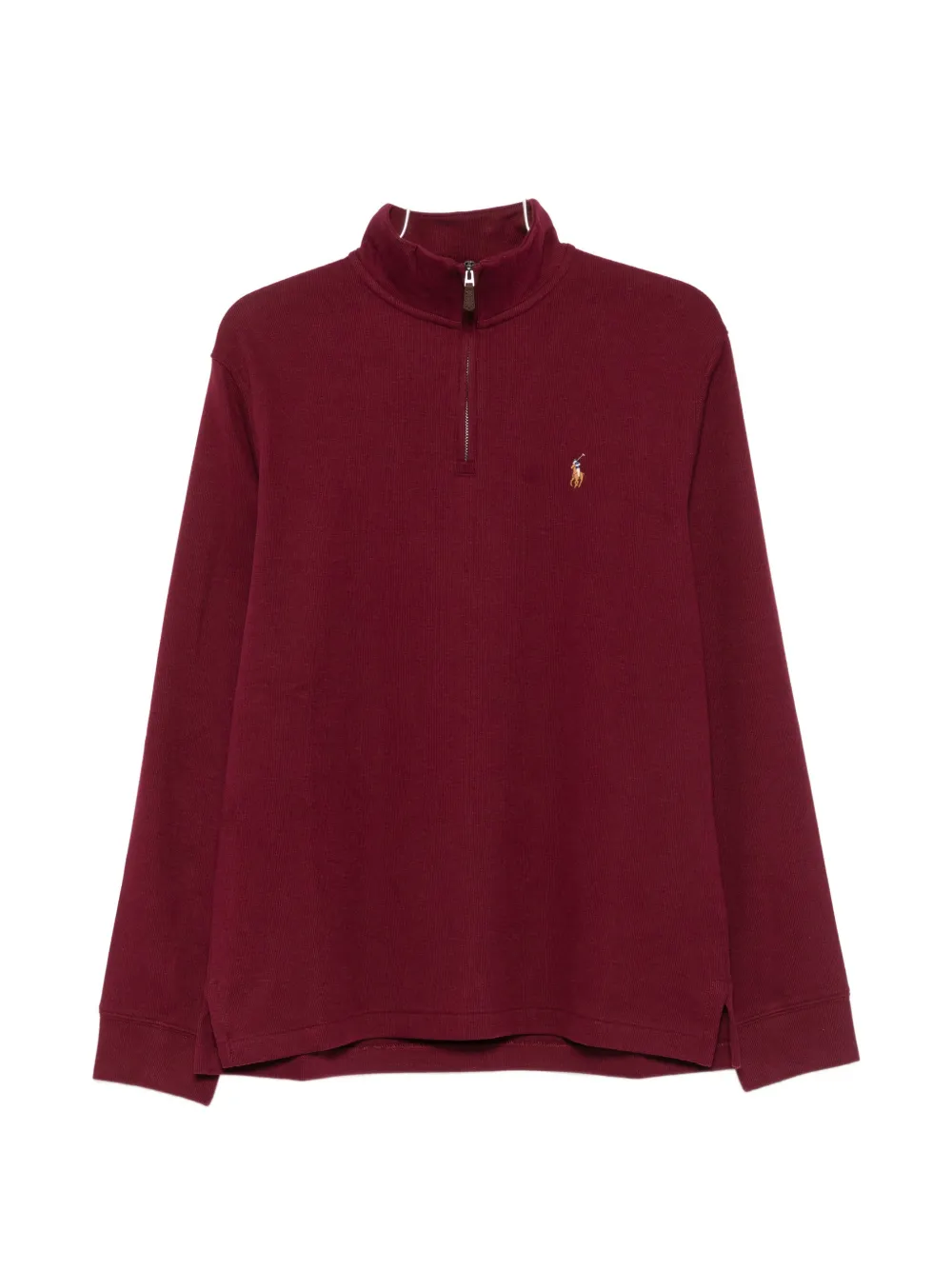 Polo Ralph Lauren quarter-zip embroidered-logo sweater - Rot