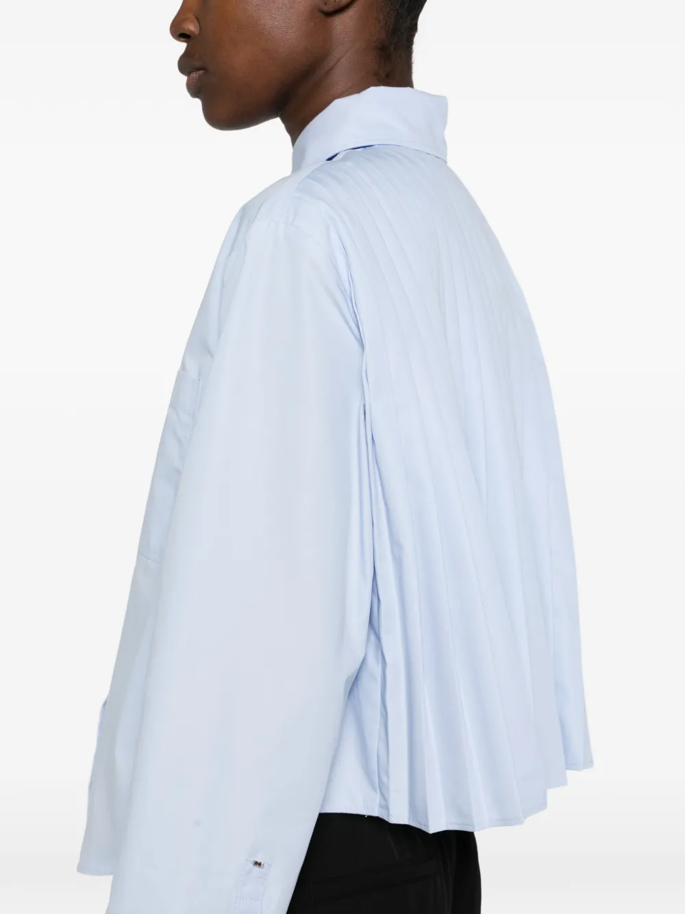 Sportmax T-shirt met plooien Blauw
