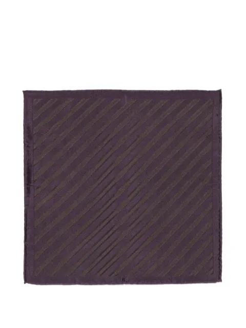 Brunello Cucinelli Regimental stripe silk pocket square
