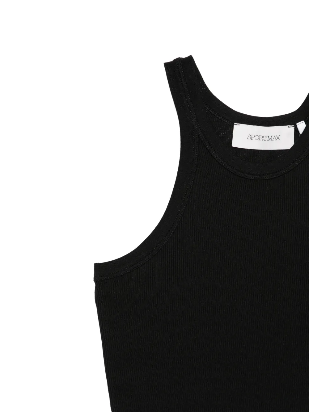 Sportmax SPXFumato ribgebreide tanktop Zwart