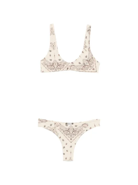 VENUJA paisley-print crystal-embellished bikini