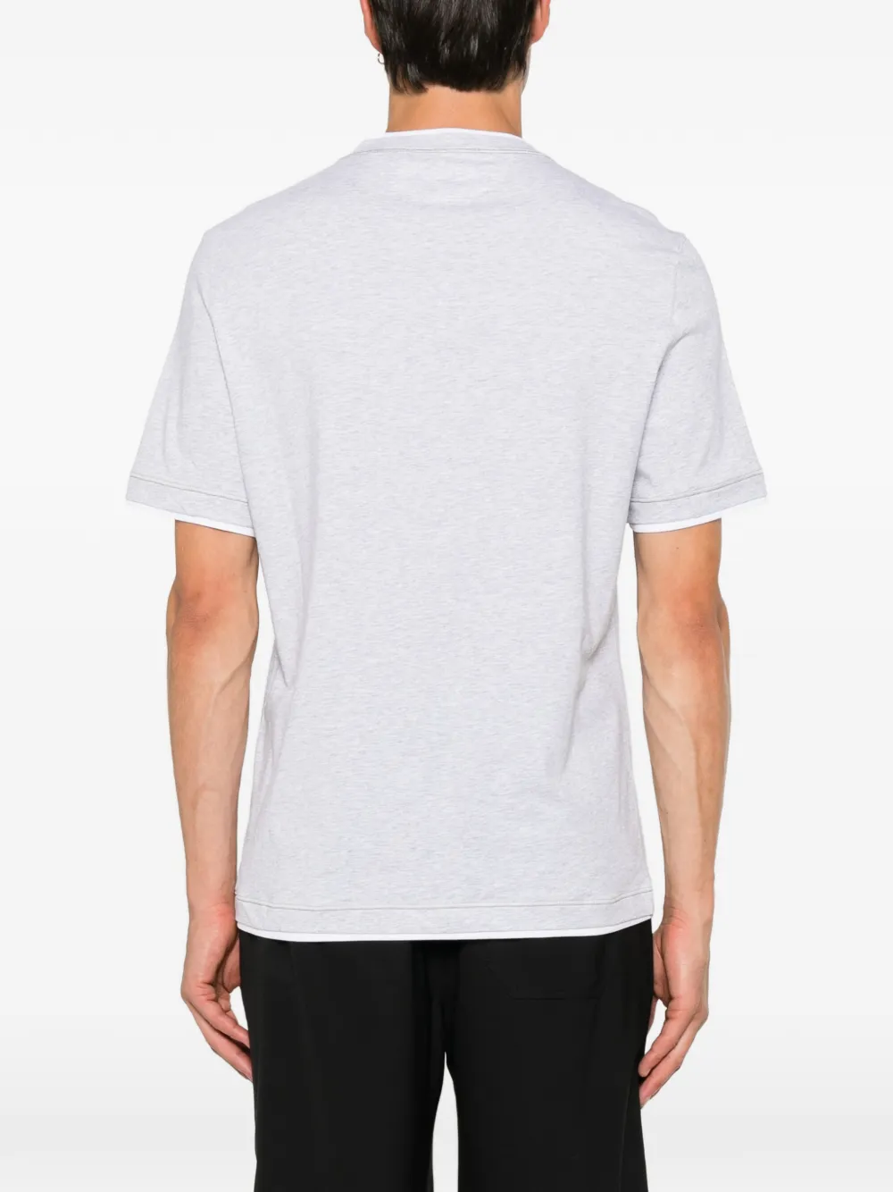 Brunello Cucinelli T-shirt met geborduurd logo Grijs