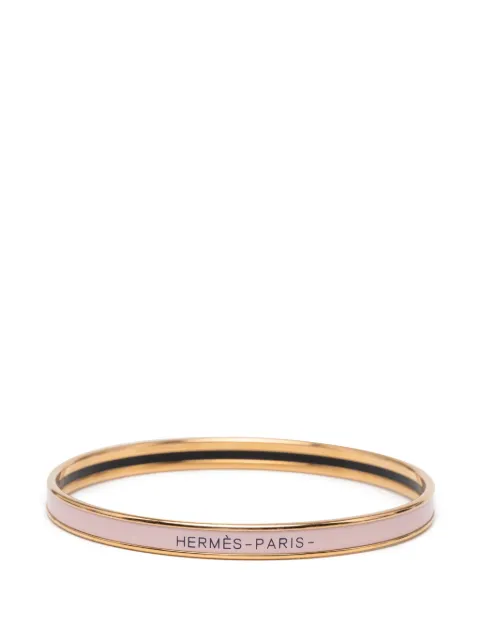 Hermès Pre-Owned 1990-2010 Extra Narrow Enamel Uni Bangle 62 costume bracelet