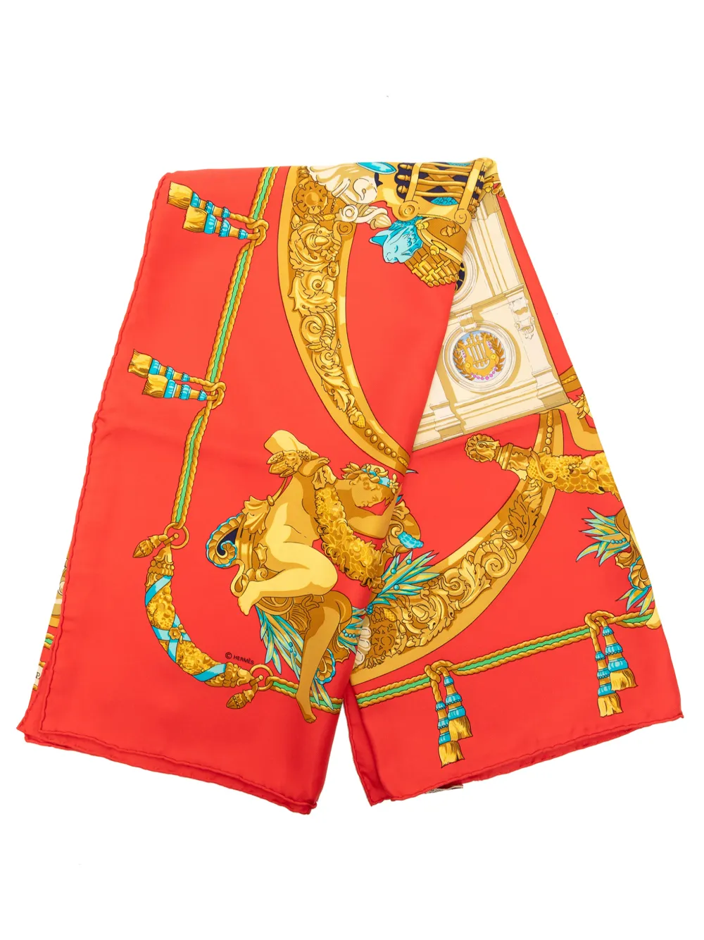 Hermès Pre-Owned Foulard in seta Hommage a Charles Garnier 2000-2026 - Arancione
