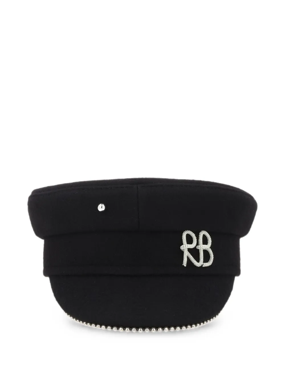 Ruslan Baginskiy logo-embroidered baker boy cap - Nero