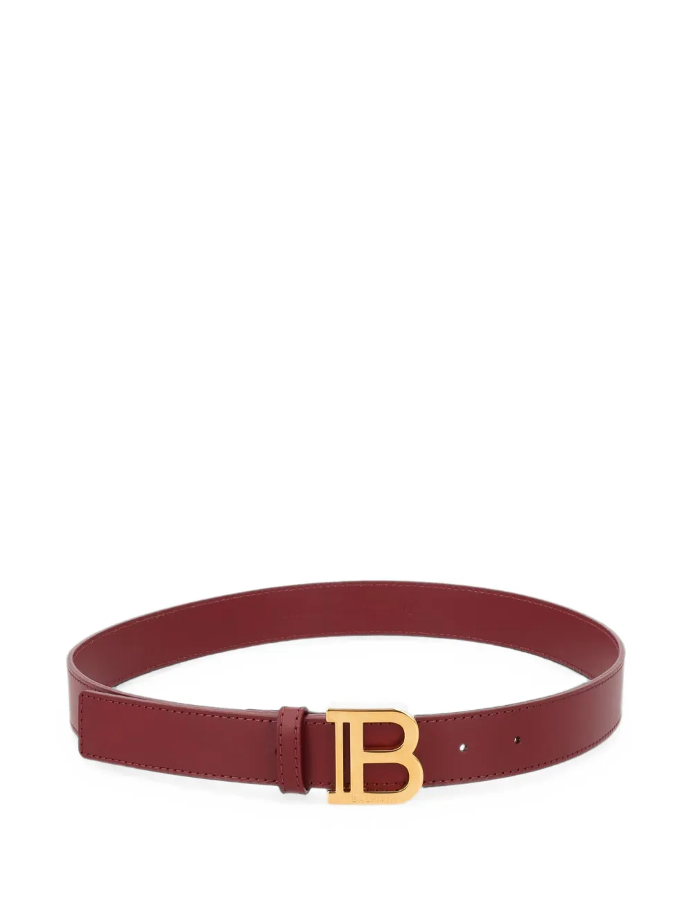 Balmain Kids Cintura in pelle con logo B - Rosso