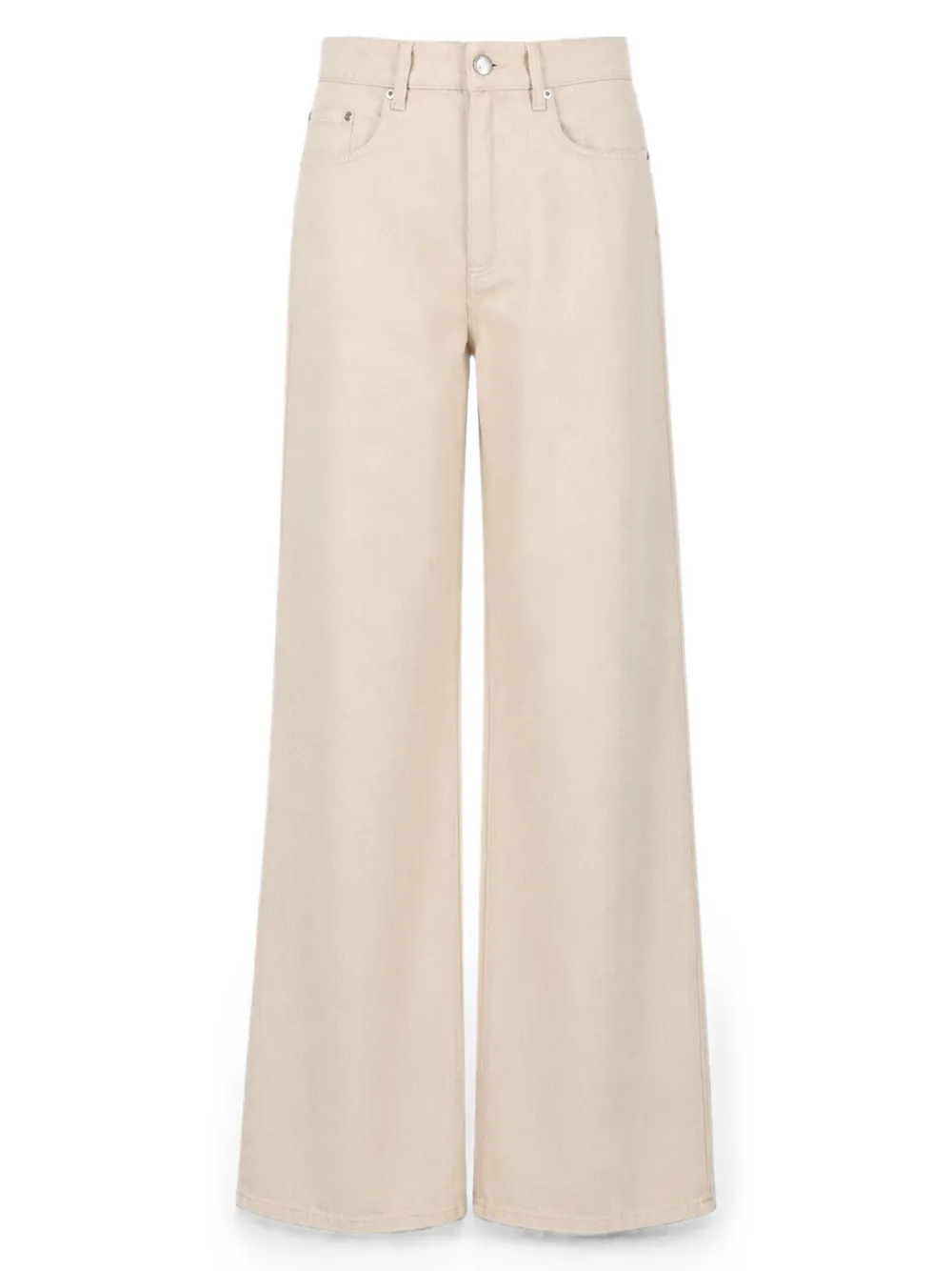 A.P.C. Domino jeans met wijde pijpen Beige