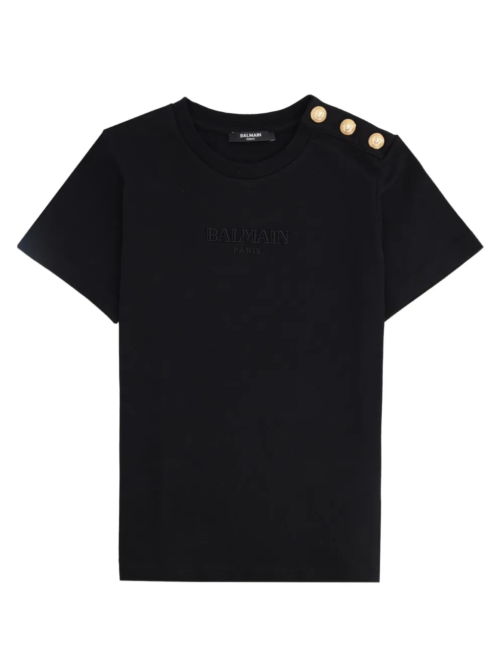 Balmain Kids T-shirt met geborduurd logo Zwart