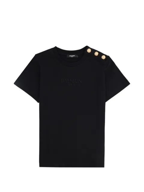 Balmain Kids logo-embroidered T-shirt