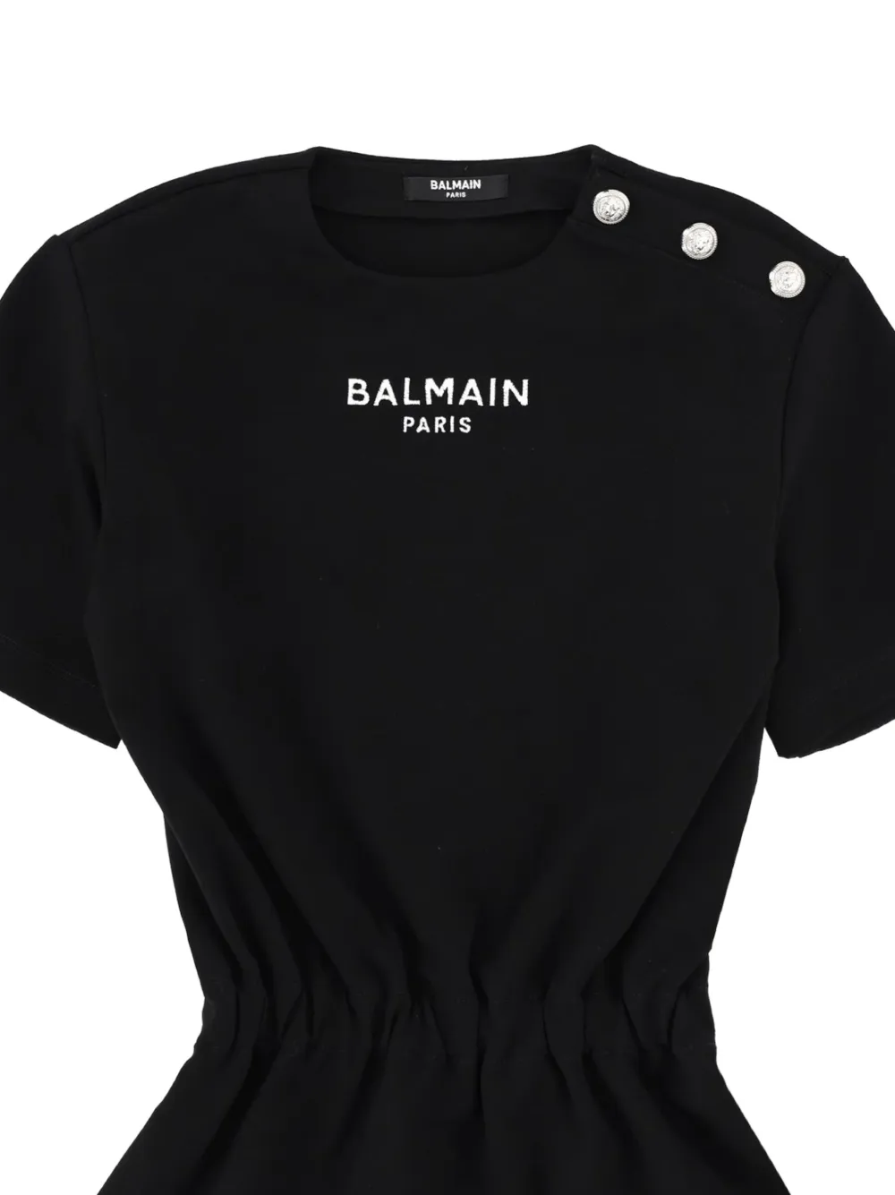 Balmain Kids Jurk met logoprint Zwart