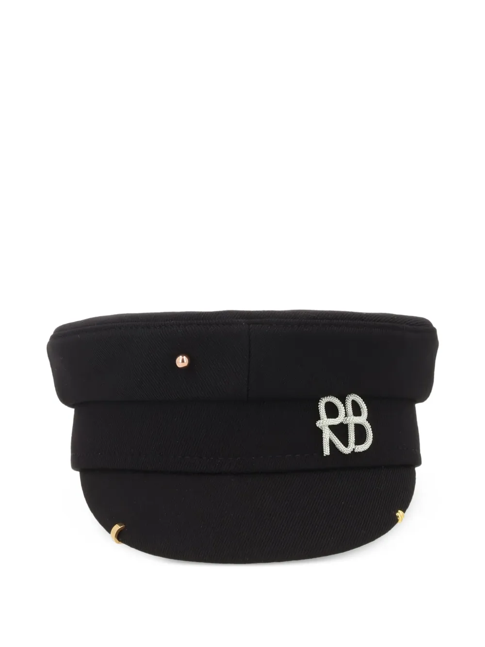 Ruslan Baginskiy logo-embroidered baker boy cap - Nero