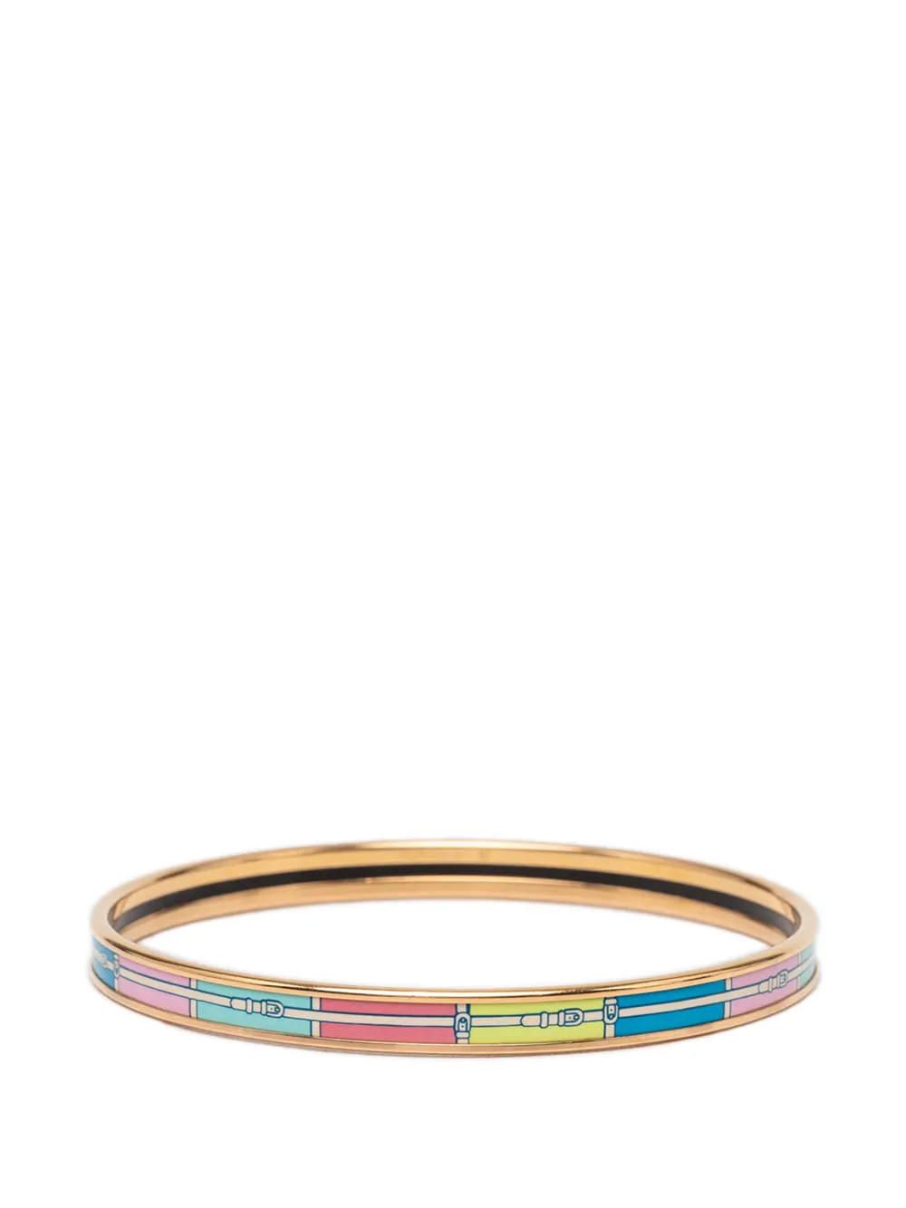 Hermès Pre-Owned Bracciale Extra Narrow Enamel Uni Bangle 65 2000-2026 - Oro